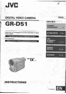 JVC GR D 51 manual. Camera Instructions.